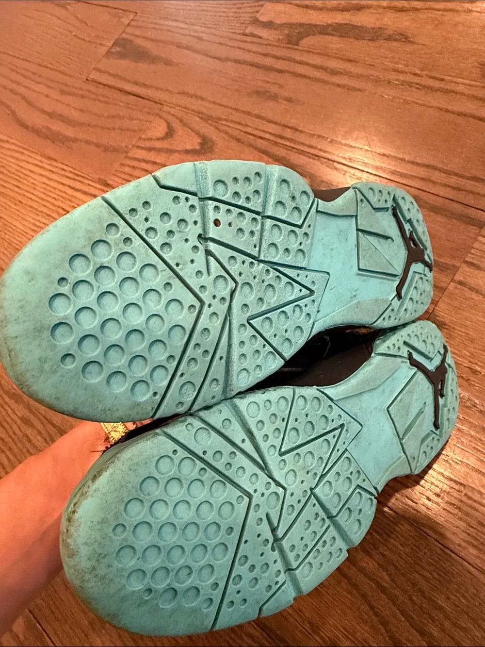 Jordan Kids MVP 92 Black Sneakers with Teal Accents